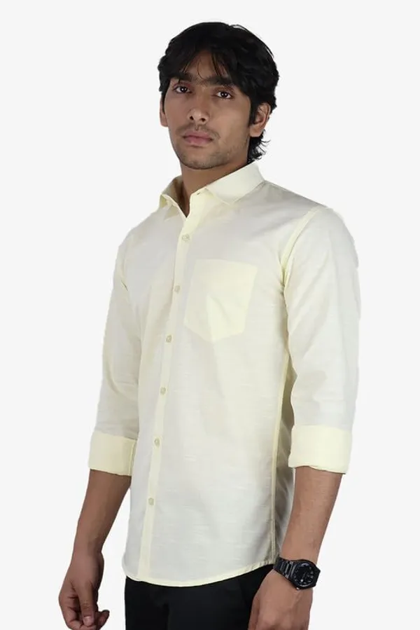 Lemon_Cotton_Blend_Slim_Fit_Casual_Shirt_Solid_Linen_Full_Sleeve_For_Men