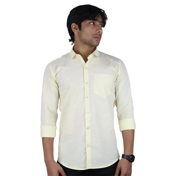 Lemon_Cotton_Blend_Slim_Fit_Casual_Shirt_Solid_Linen_Full_Sleeve_For_Men