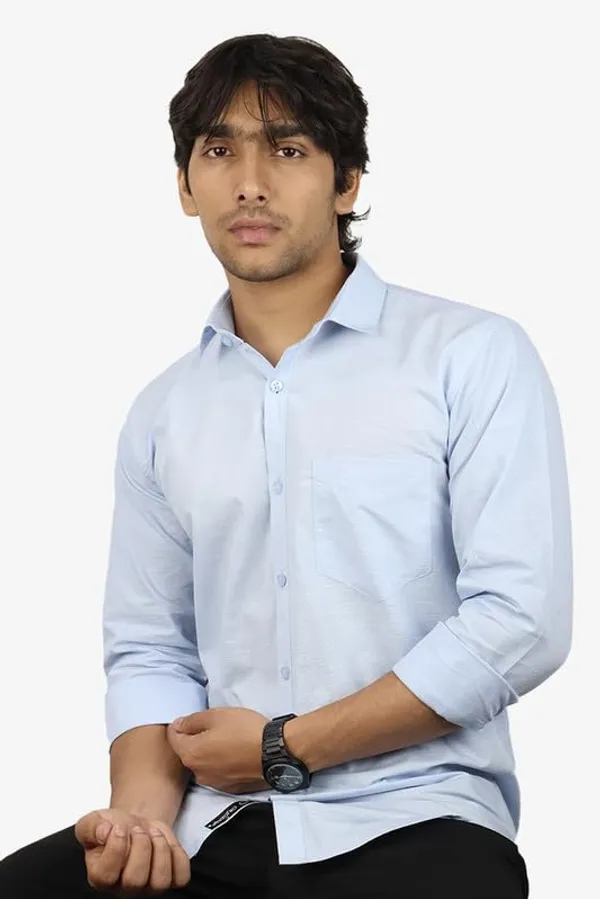 Skyblue_Cotton_Blend_Slim_Fit_Casual_Shirt_Solid_Linen_Full_Sleeve_For_Men