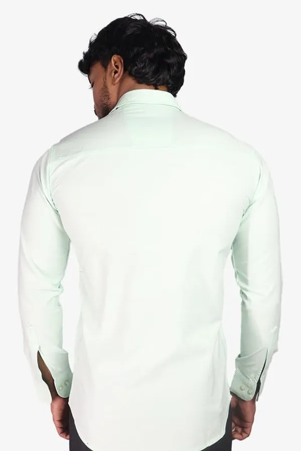 Green_Cotton_Blend_Slim_Fit_Casual_Shirt_Solid_Oxward_Full_Sleeve_For_Men