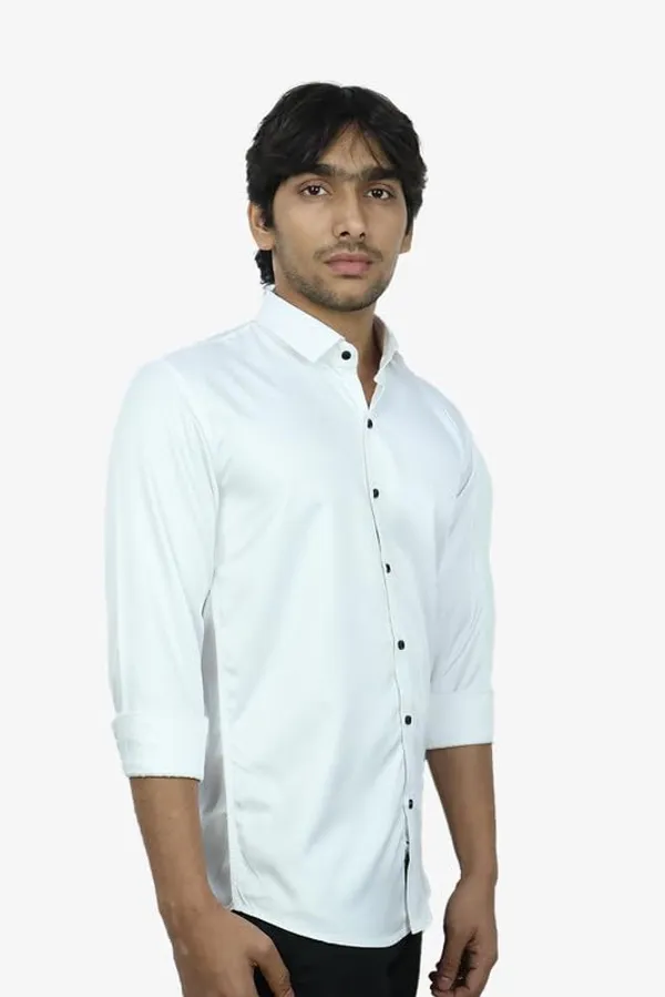 White_Satin_Slim_Fit_Casual_Shirt_Solid_Silk_Full_Sleeve_For_Men