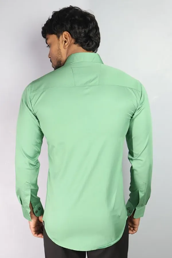 Parrot_Green_Cotton_Blend_Slim_Fit_Casual_Shirt_Solid_Satin_Full_Sleeve_For_Men