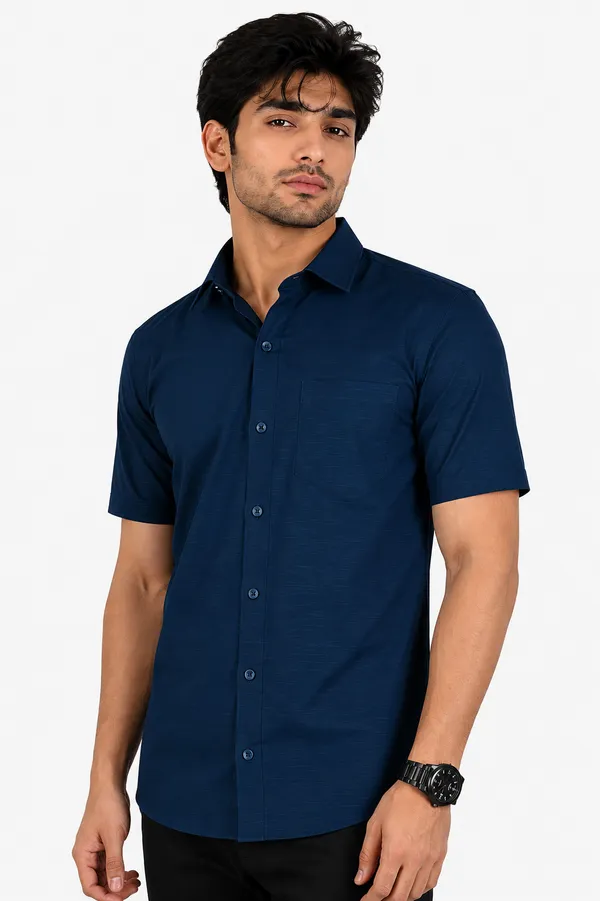 LINPH_DARK_PEACOCK_BLUE_|_SLIM_FIT_PREMIUM_POLO_NECK_CASUAL_SHIRT_|_ORIGENS