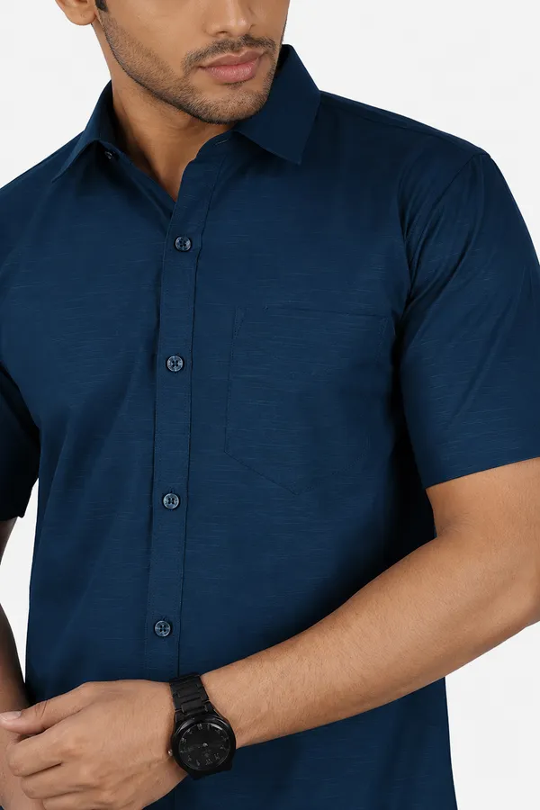 LINPH_DARK_PEACOCK_BLUE_|_SLIM_FIT_PREMIUM_POLO_NECK_CASUAL_SHIRT_|_ORIGENS