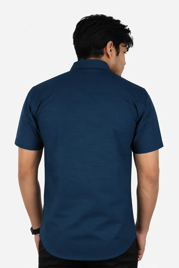 LINPH_DARK_PEACOCK_BLUE_|_SLIM_FIT_PREMIUM_POLO_NECK_CASUAL_SHIRT_|_ORIGENS