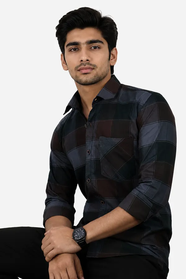 Browndark_Cotton_Blend_Slim_Fit_Casual_Shirt_Checked_Oxward_Check_Full_Sleeve_For_Men