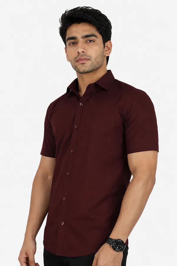 LINPH_MAROON_|_SLIM_FIT_PREMIUM_POLO_NECK_CASUAL_SHIRT_|_ORIGENS