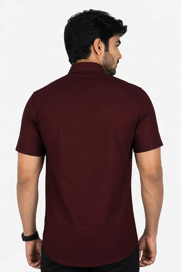 LINPH_MAROON_|_SLIM_FIT_PREMIUM_POLO_NECK_CASUAL_SHIRT_|_ORIGENS