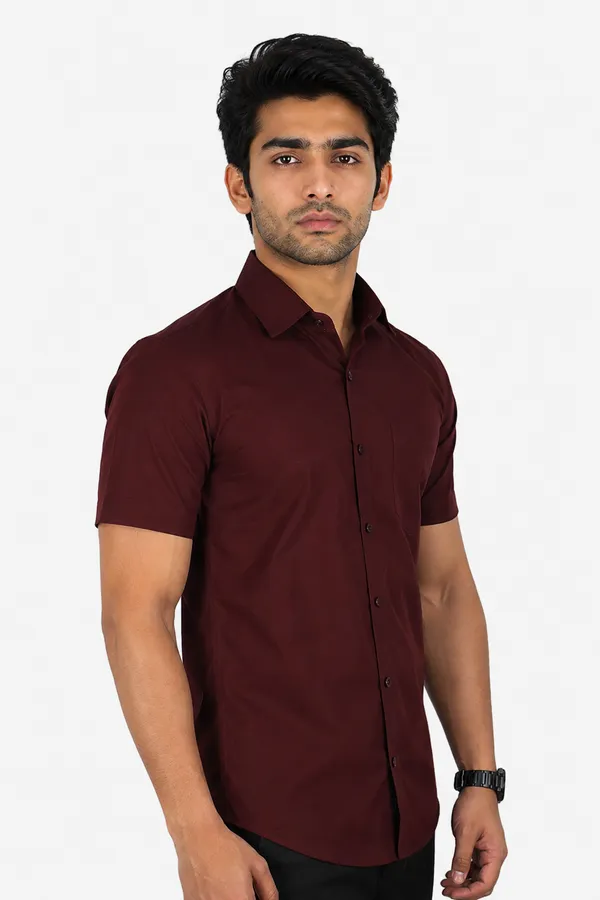 LINPH_MAROON_|_SLIM_FIT_PREMIUM_POLO_NECK_CASUAL_SHIRT_|_ORIGENS