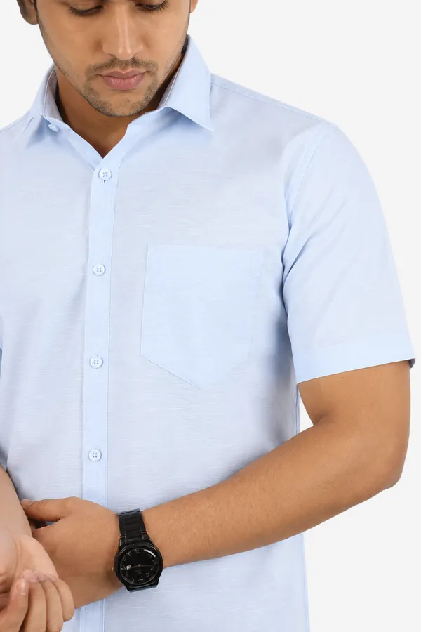 LINPH_BLUE_|_SLIM_FIT_PREMIUM_POLO_NECK_CASUAL_SHIRT_|_ORIGENS