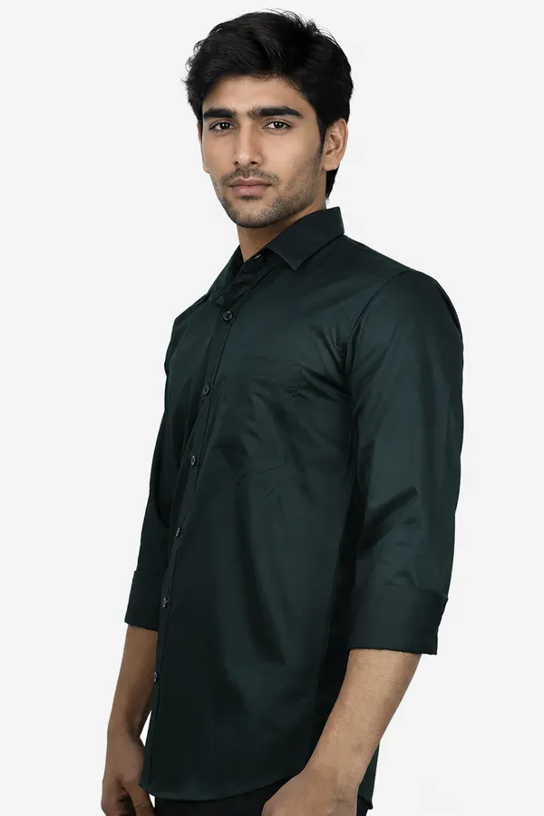 Dark_Green_Slim_Fit_Premium_Casual_Shirt_For_Men