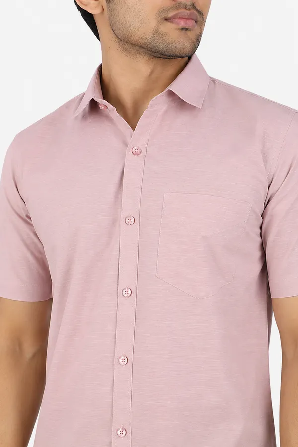 LINPH_PEACH_|_SLIM_FIT_PREMIUM_POLO_NECK_CASUAL_SHIRT_|_ORIGENS