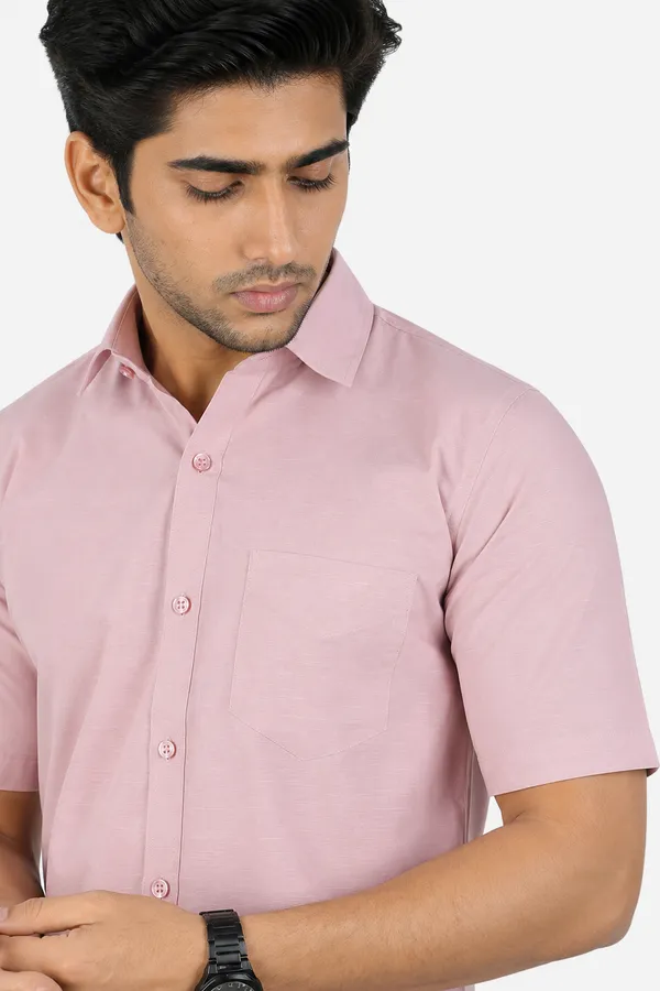 LINPH_PEACH_|_SLIM_FIT_PREMIUM_POLO_NECK_CASUAL_SHIRT_|_ORIGENS
