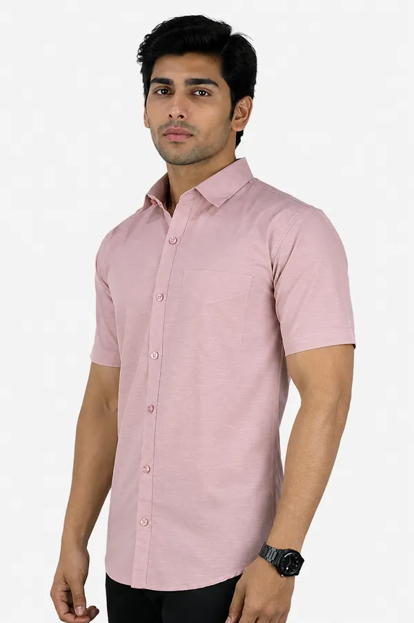 LINPH_PEACH_|_SLIM_FIT_PREMIUM_POLO_NECK_CASUAL_SHIRT_|_ORIGENS
