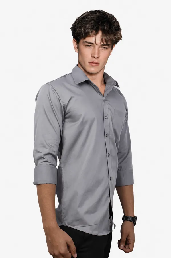 Dark_Grey_Slim_Fit_Premium_Casual_Shirt_For_Men
