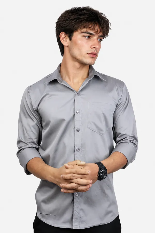 Dark_Grey_Slim_Fit_Premium_Casual_Shirt_For_Men
