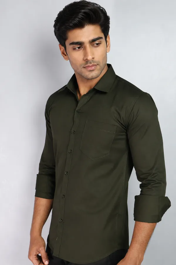Mehandi_Green_Cotton_Blend_Slim_Fit_Casual_Shirt_Solid_Linen_Full_Sleeve_For_Men