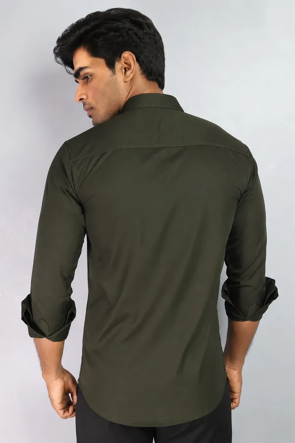 Mehandi_Green_Cotton_Blend_Slim_Fit_Casual_Shirt_Solid_Linen_Full_Sleeve_For_Men