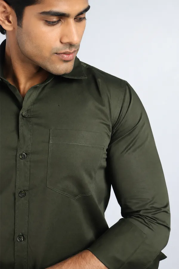 Mehandi_Green_Cotton_Blend_Slim_Fit_Casual_Shirt_Solid_Linen_Full_Sleeve_For_Men