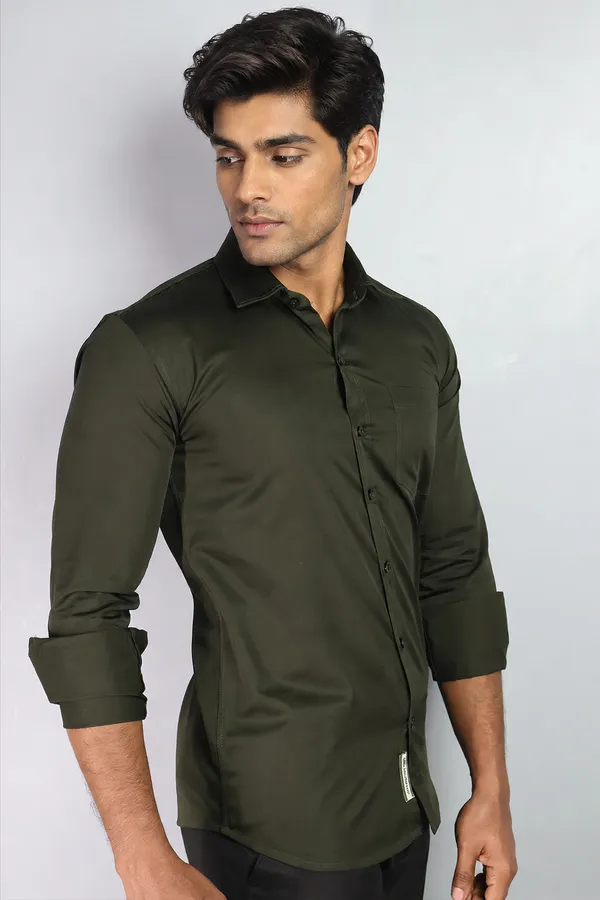 Mehandi_Green_Cotton_Blend_Slim_Fit_Casual_Shirt_Solid_Linen_Full_Sleeve_For_Men