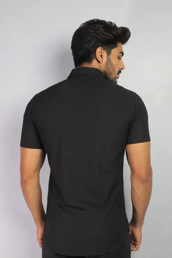 LINPH_BLACK_|_SLIM_FIT_PREMIUM_POLO_NECK_CASUAL_SHIRT_|_ORIGENS