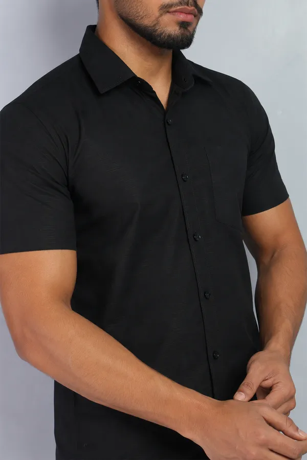 LINPH_BLACK_|_SLIM_FIT_PREMIUM_POLO_NECK_CASUAL_SHIRT_|_ORIGENS