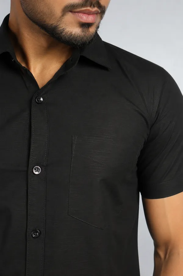 LINPH_BLACK_|_SLIM_FIT_PREMIUM_POLO_NECK_CASUAL_SHIRT_|_ORIGENS
