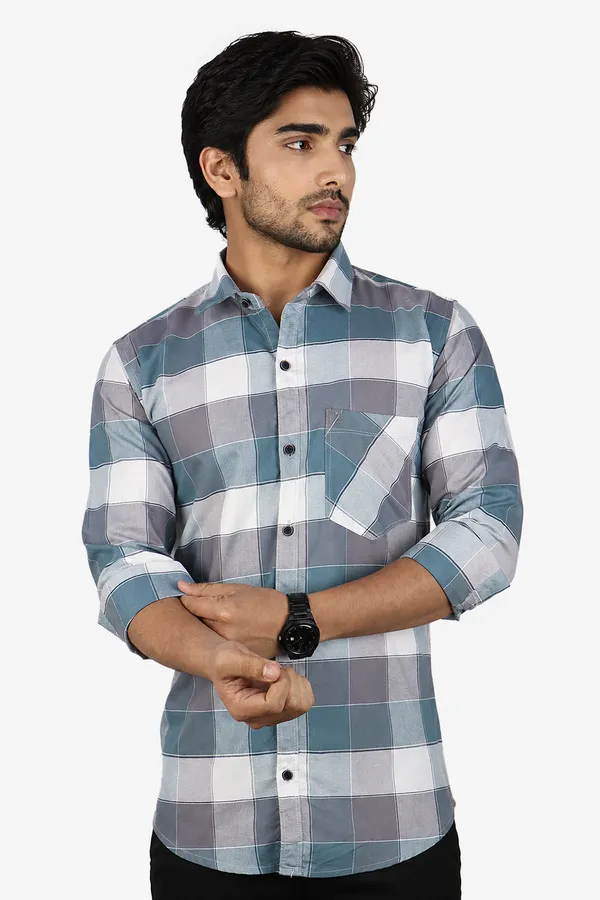 Teal_Purple_Cotton_Blend_Slim_Fit_Casual_Shirt_Checked_Oxward_Check_Full_Sleeve_For_Men