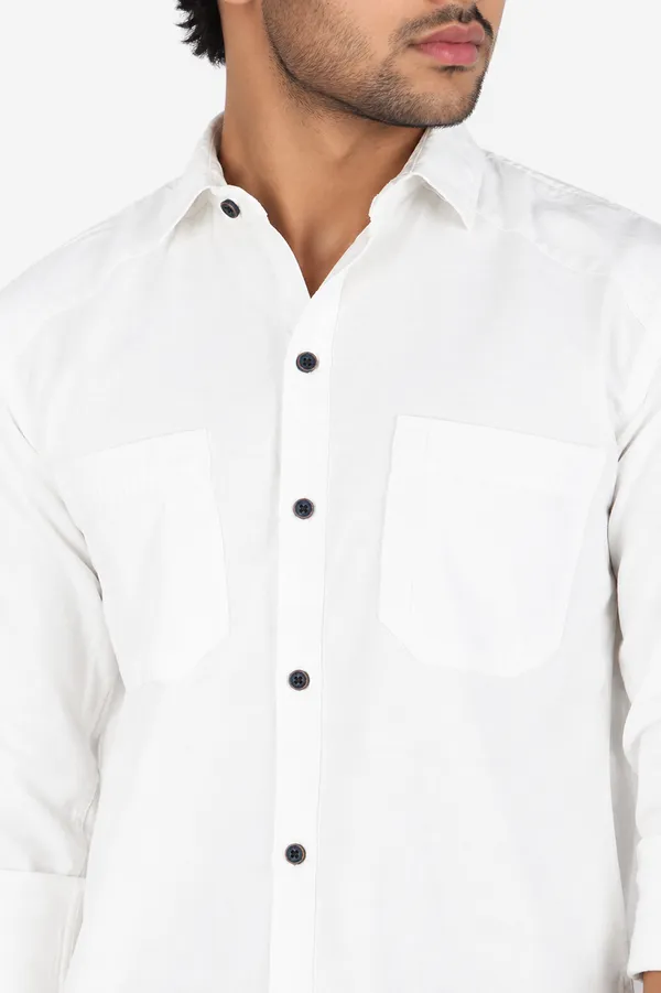 White_Cotton_Blend_Slim_Fit_Casual_Shirt_Solid_Rfd_Full_Sleeve_For_Men