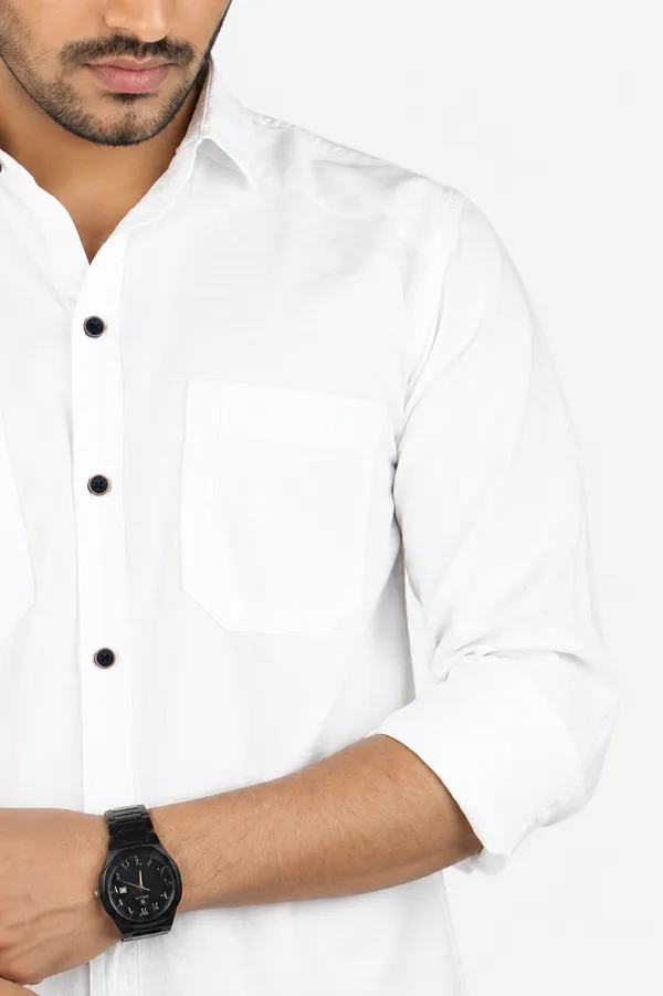 White_Cotton_Blend_Slim_Fit_Casual_Shirt_Solid_Rfd_Full_Sleeve_For_Men