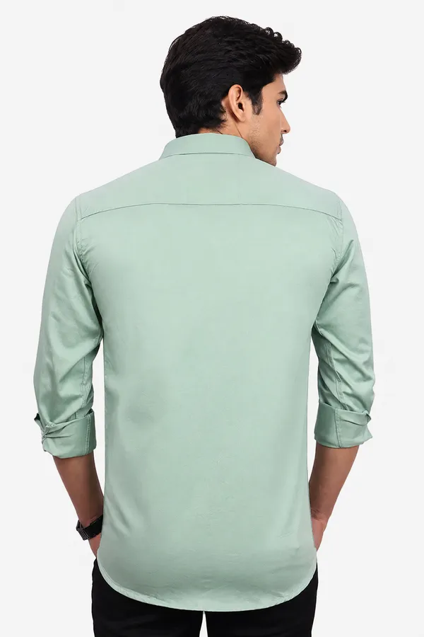 Pastel_Green_Slim_Fit_Premium_Casual_Shirt_For_Men