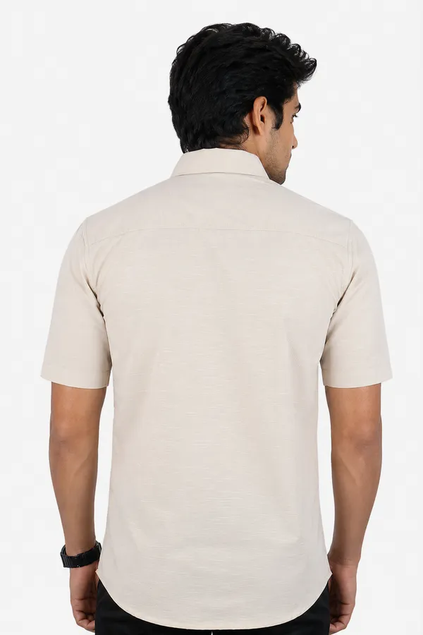 LINPH_CREAM_|_SLIM_FIT_PREMIUM_POLO_NECK_CASUAL_SHIRT_|_ORIGENS