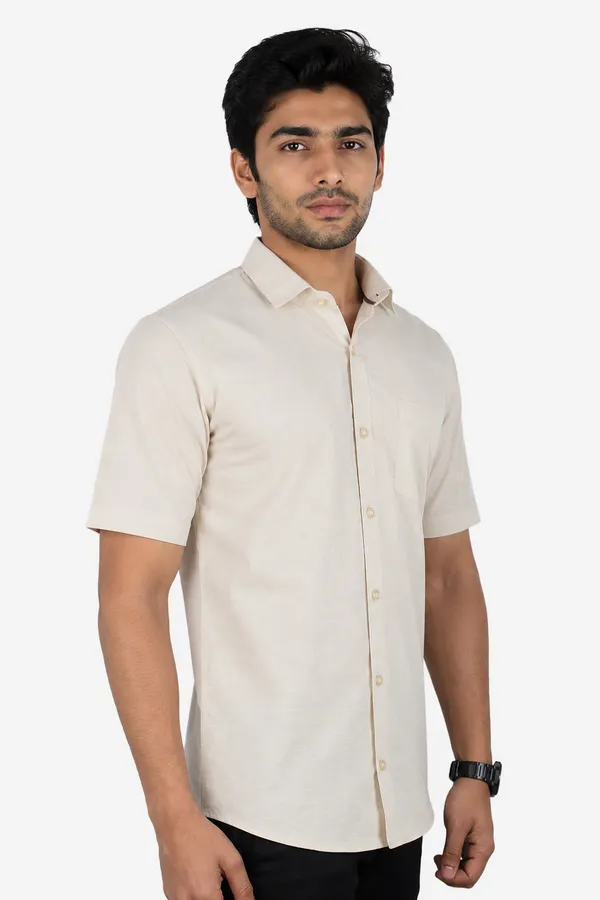 LINPH_CREAM_|_SLIM_FIT_PREMIUM_POLO_NECK_CASUAL_SHIRT_|_ORIGENS