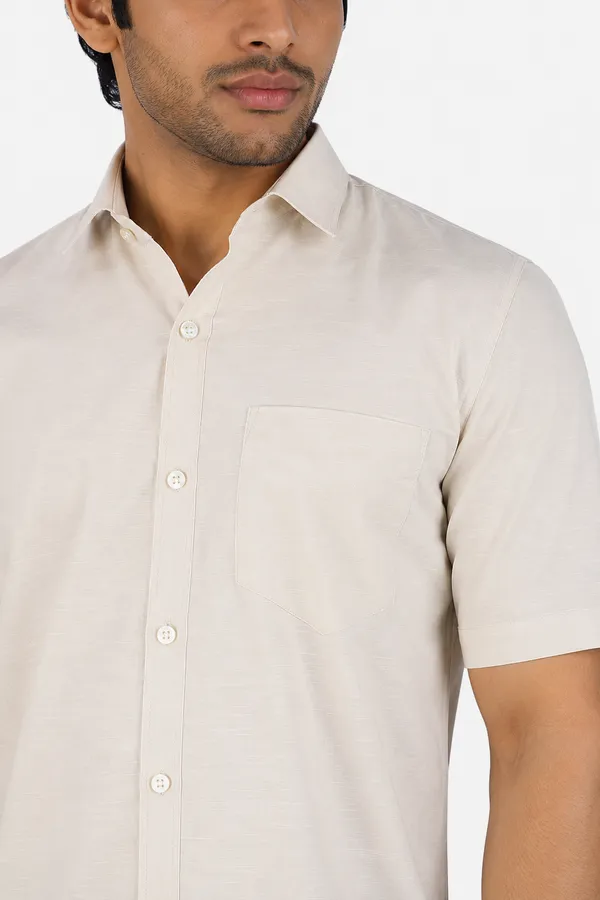 LINPH_CREAM_|_SLIM_FIT_PREMIUM_POLO_NECK_CASUAL_SHIRT_|_ORIGENS