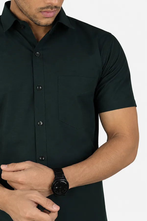 LINPH_BOTTLE_GREEN_|_SLIM_FIT_PREMIUM_POLO_NECK_CASUAL_SHIRT_|_ORIGENS