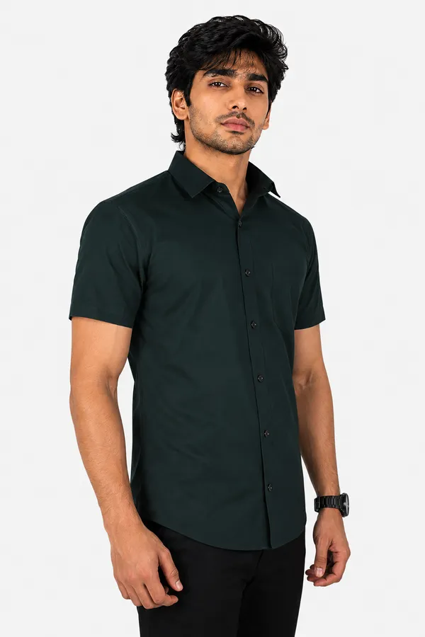 LINPH_BOTTLE_GREEN_|_SLIM_FIT_PREMIUM_POLO_NECK_CASUAL_SHIRT_|_ORIGENS