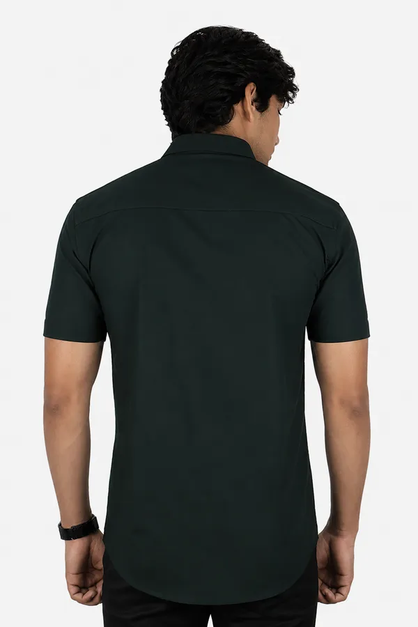 LINPH_BOTTLE_GREEN_|_SLIM_FIT_PREMIUM_POLO_NECK_CASUAL_SHIRT_|_ORIGENS