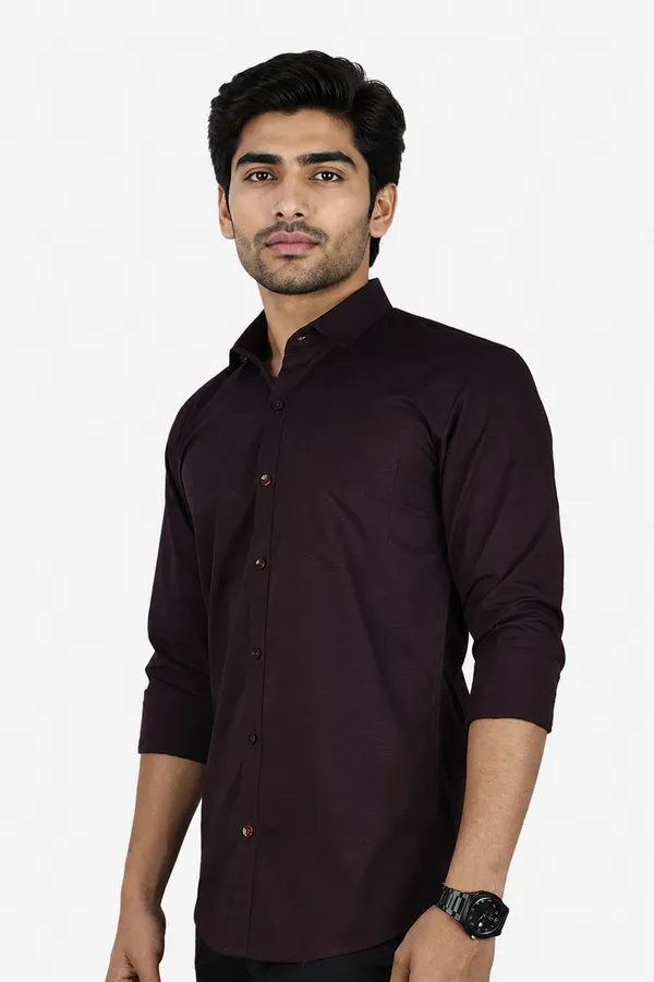 Wine_Slim_Fit_Premium_Casual_Shirt_For_Men