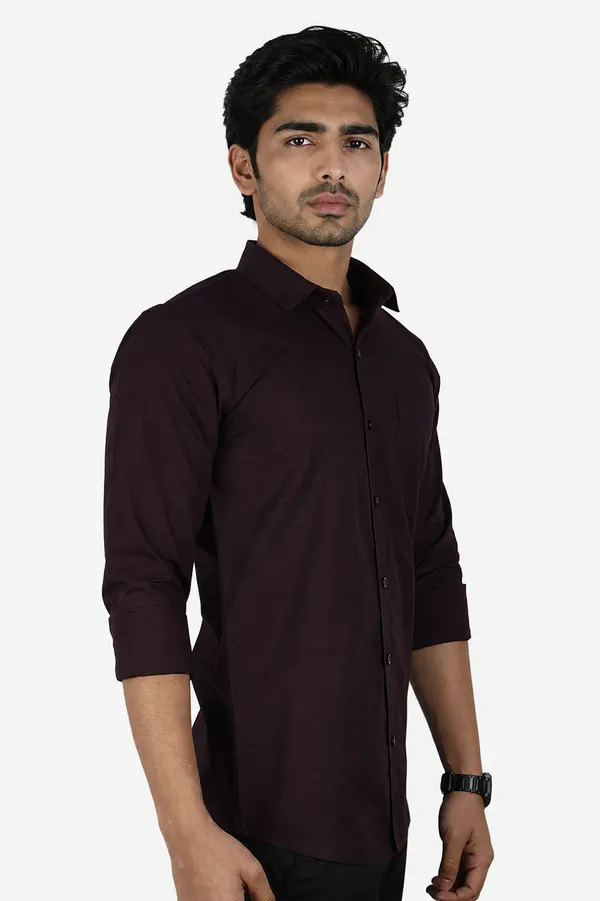 Wine_Slim_Fit_Premium_Casual_Shirt_For_Men