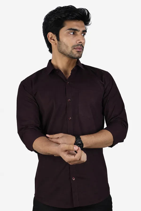 Wine_Slim_Fit_Premium_Casual_Shirt_For_Men