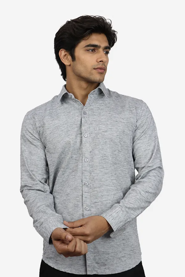 Dark_Grey_Cotton_Blend_Slim_Fit_Casual_Shirt_Solid_Khadi_Full_Sleeve_For_Men