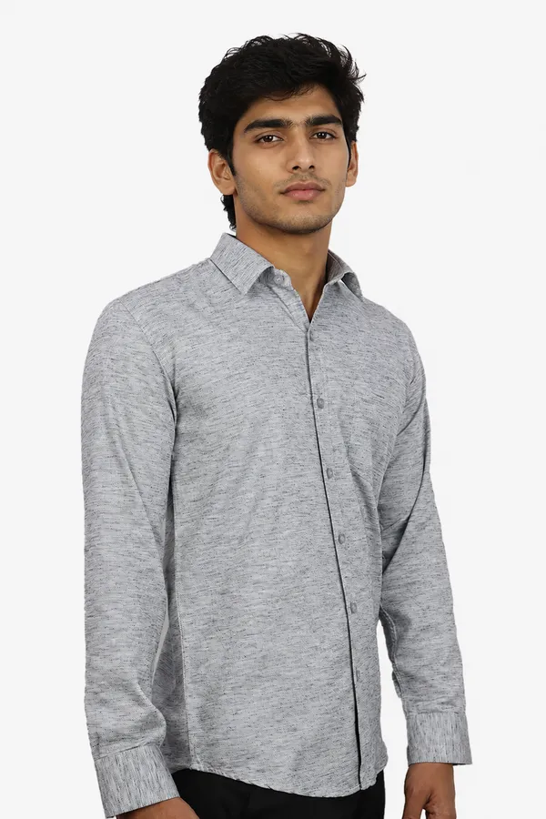Dark_Grey_Cotton_Blend_Slim_Fit_Casual_Shirt_Solid_Khadi_Full_Sleeve_For_Men