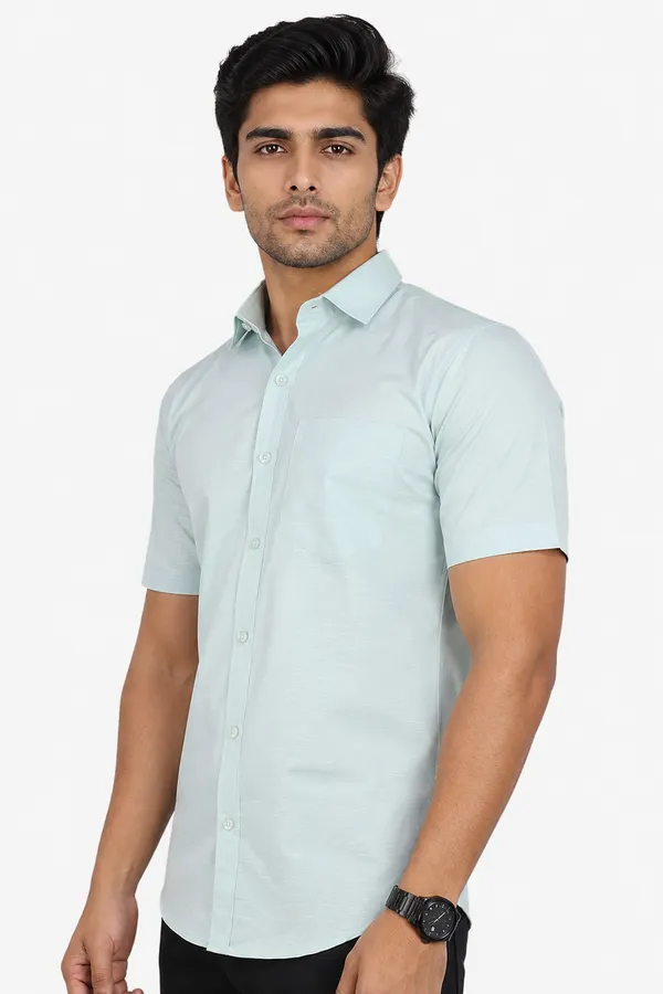 LINPH_SEA_GREEN_|_SLIM_FIT_PREMIUM_POLO_NECK_CASUAL_SHIRT_|_ORIGENS