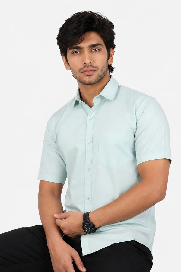 LINPH_SEA_GREEN_|_SLIM_FIT_PREMIUM_POLO_NECK_CASUAL_SHIRT_|_ORIGENS