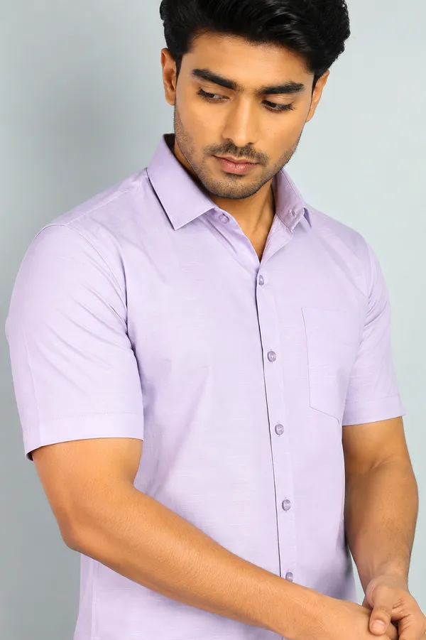 LINPH_LIGHT_LAVENDER__|_SLIM_FIT_PREMIUM_POLO_NECK_CASUAL_SHIRT_|_ORIGENS