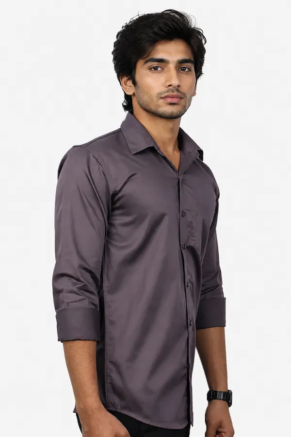 Dark_Lavender_Cotton_Blend_Slim_Fit_Casual_Shirt_Solid_Satin_Full_Sleeve_For_Men