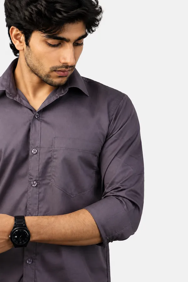 Dark_Lavender_Cotton_Blend_Slim_Fit_Casual_Shirt_Solid_Satin_Full_Sleeve_For_Men