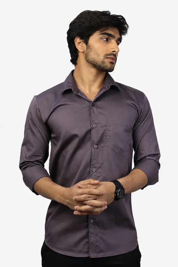 Dark_Lavender_Cotton_Blend_Slim_Fit_Casual_Shirt_Solid_Satin_Full_Sleeve_For_Men