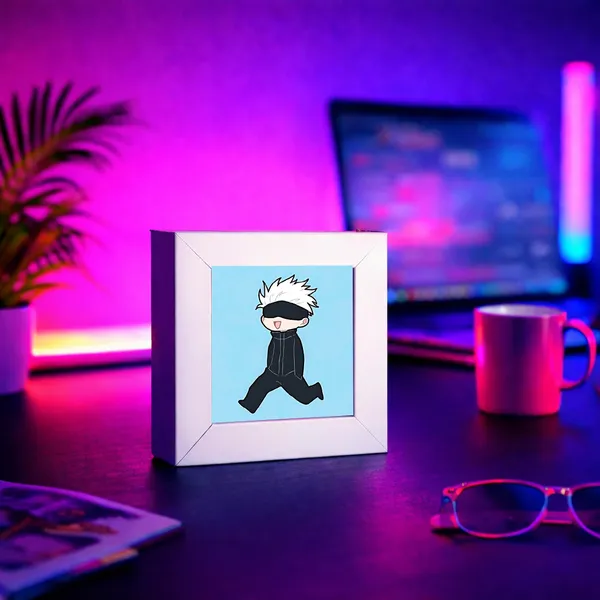 Chibi_Gojo_|_Mini_Desk_Frames_|_4.5_X_4.5_X_1_Inch