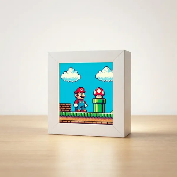 Mario_Retro_|_Mini_Desk_Frames_|_4.5_X_4.5_X_1_Inch